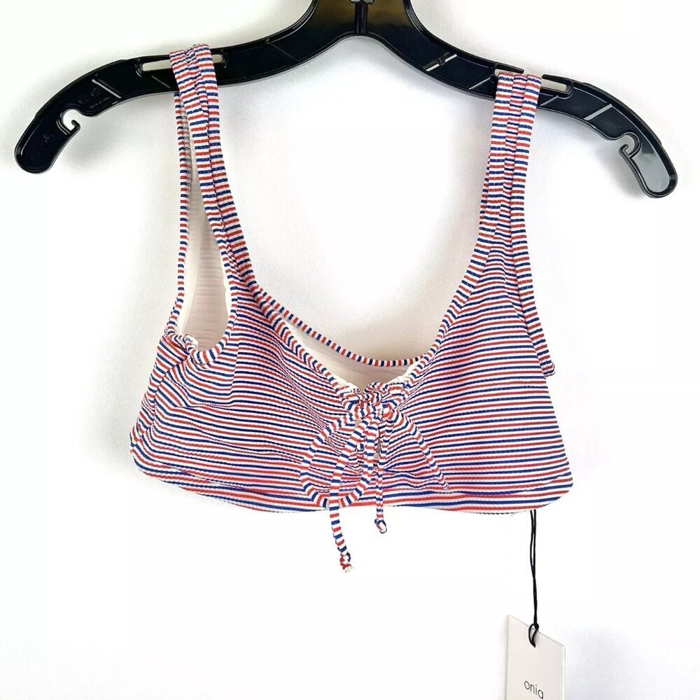 Onia Women’s Erin Red/Blue/White Bikini Top Size XL